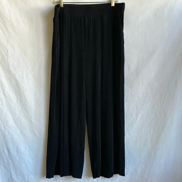 Chico’s Travelers black high rise wide leg stretchy pants, size 3 (16) - Picture 1 of 10